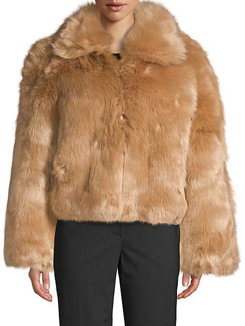 Oversized Collar Faux Fur Jacket | Saks Fifth Avenue OFF 5TH