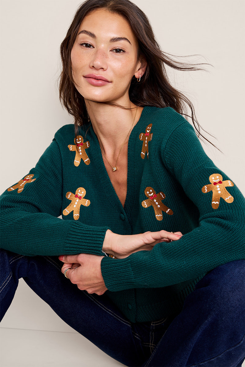 Gingerbread Button Down Cardigan | Francesca's