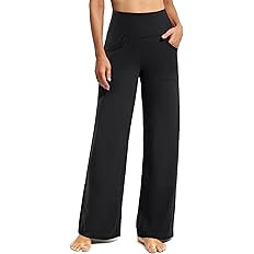 Promover Wide Leg Pants Woman Yoga Pants with Pockets Stretch Loose Casual Lounge Sweatpants Peti... | Amazon (US)