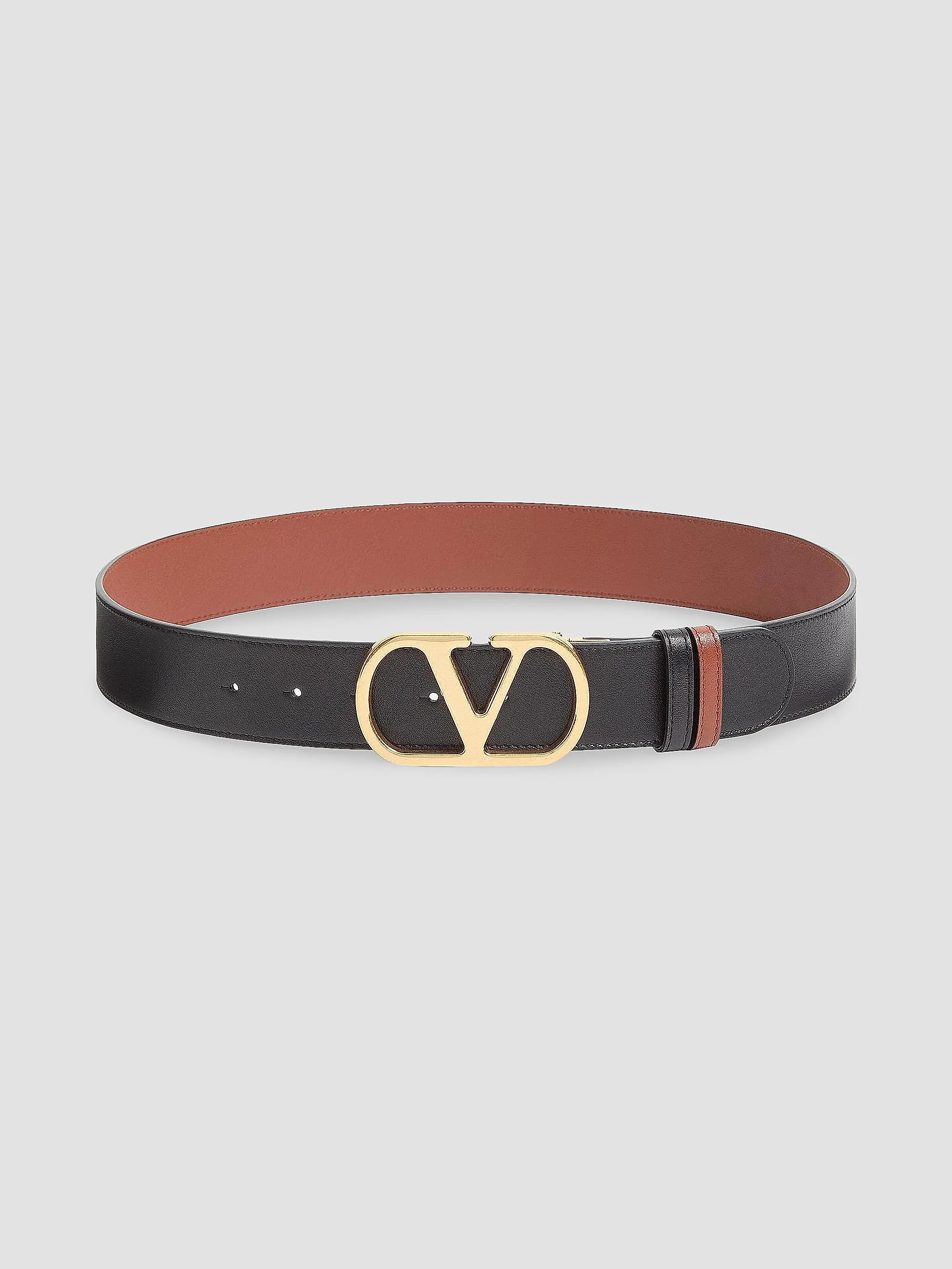 Valentino Garavani Reversible VLogo Signature Belt in Glossy Calfskin | Saks Fifth Avenue | Saks Fifth Avenue