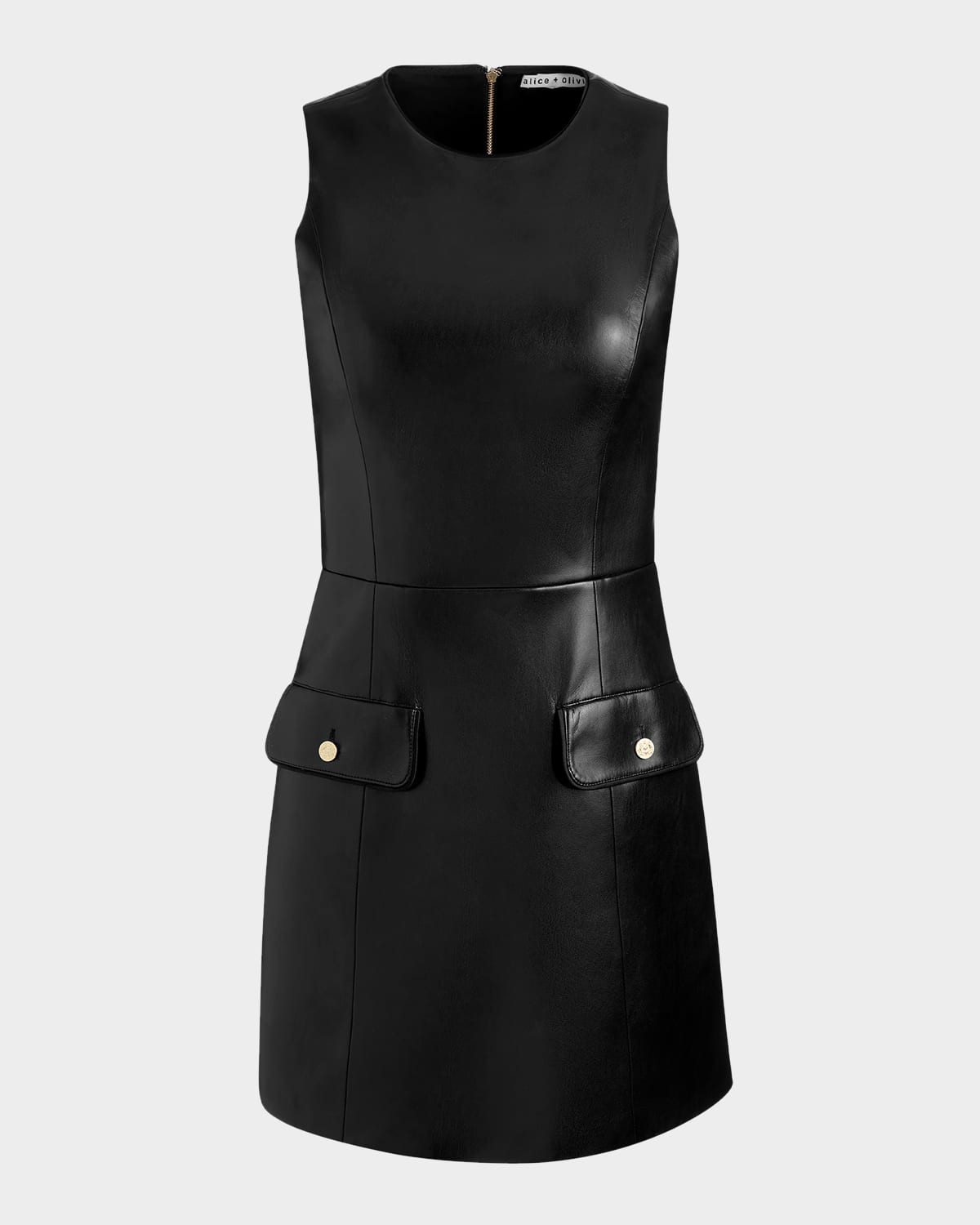 Marcella Vegan Leather Mini Dress | Neiman Marcus