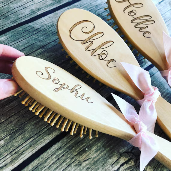 Engraved Personalised Wooden Hairbrush | Etsy | Etsy (US)