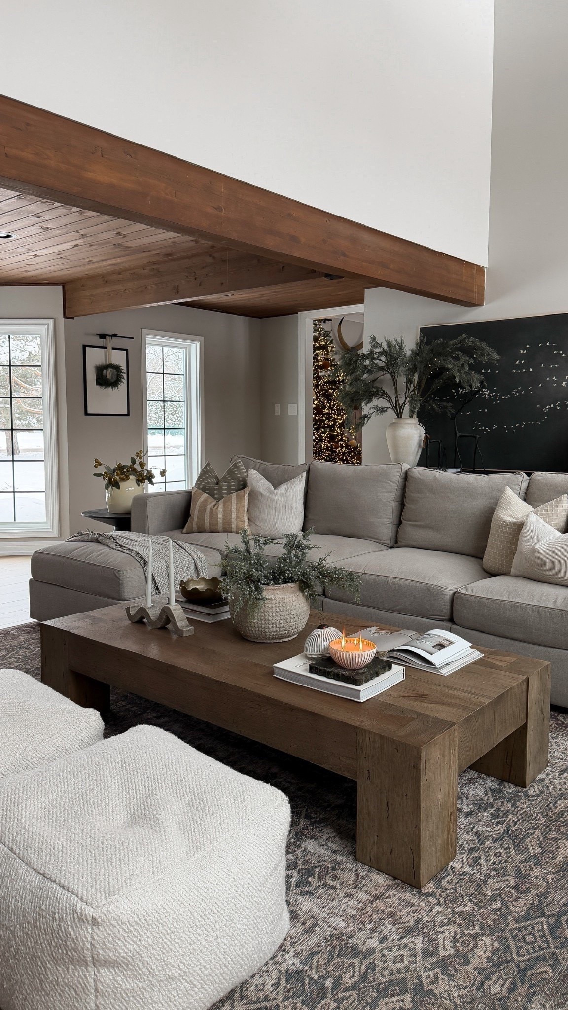 Warm, cozy, organic Christmas great room styling! I love how everything turned out this year—old favorites and new additions, warm and soft textures, and memories that will last a lifetime. 

#LTKHome #LTKHoliday