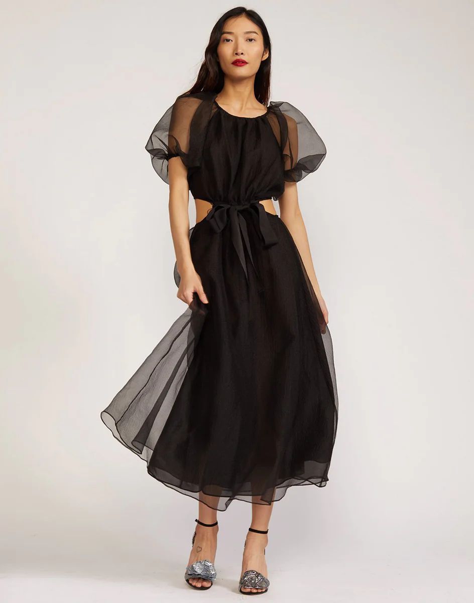 Clara Organza Dress, Black | TUKE BAZAAR