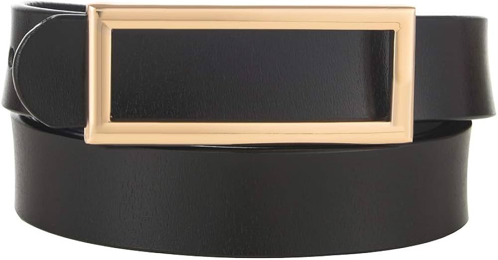 Genuine Leather Belt for Women Waist Skinny Dress Belt for Jeans Pants 0.93" Width Black Red Brow... | Amazon (US)