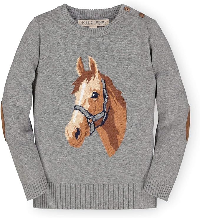 Hope & Henry Girls' Intarsia Horse Sweater | Amazon (US)