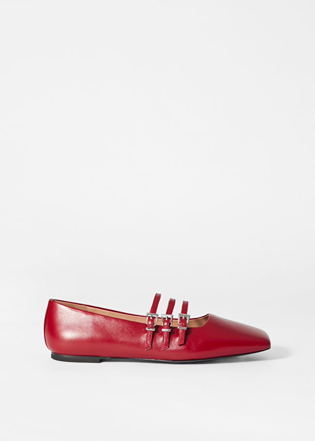 Mary-Jane Leather Ballet Flats | & Other Stories EU