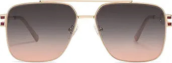 SOJOS Retro Oversized Square Sunglasses for Women Men, Vintage Large Double Bridge Metal Frame Un... | Amazon (US)