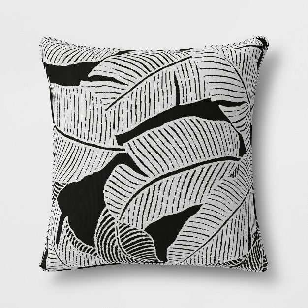 Mod Palm Outdoor Deep Seat Pillow Back Cushion DuraSeason Fabric&#8482; Black/White - Project 62&... | Target