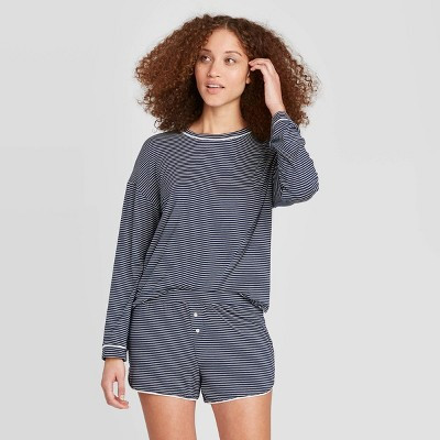 Women's Striped Beautifully Soft Long Sleeve and Short Pajama Set - Stars Above™ | Target