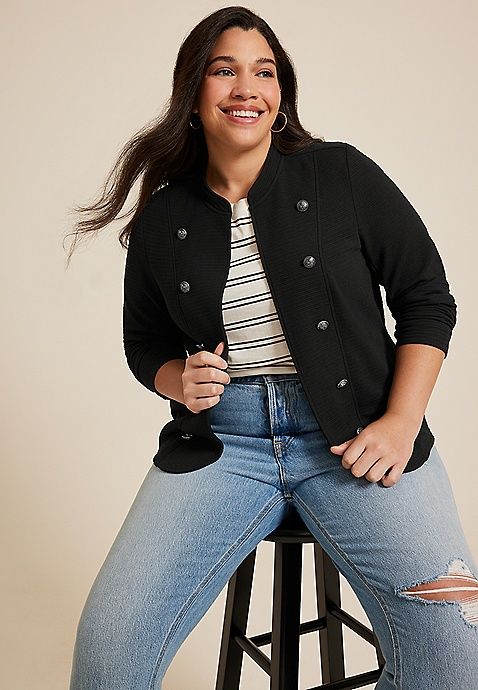 Plus Size Military Blazer | Maurices