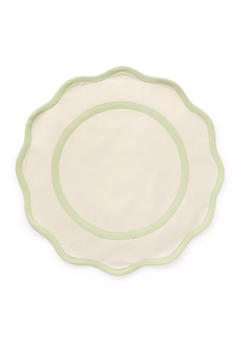 Green Scalloped Round Placemat | Belk
