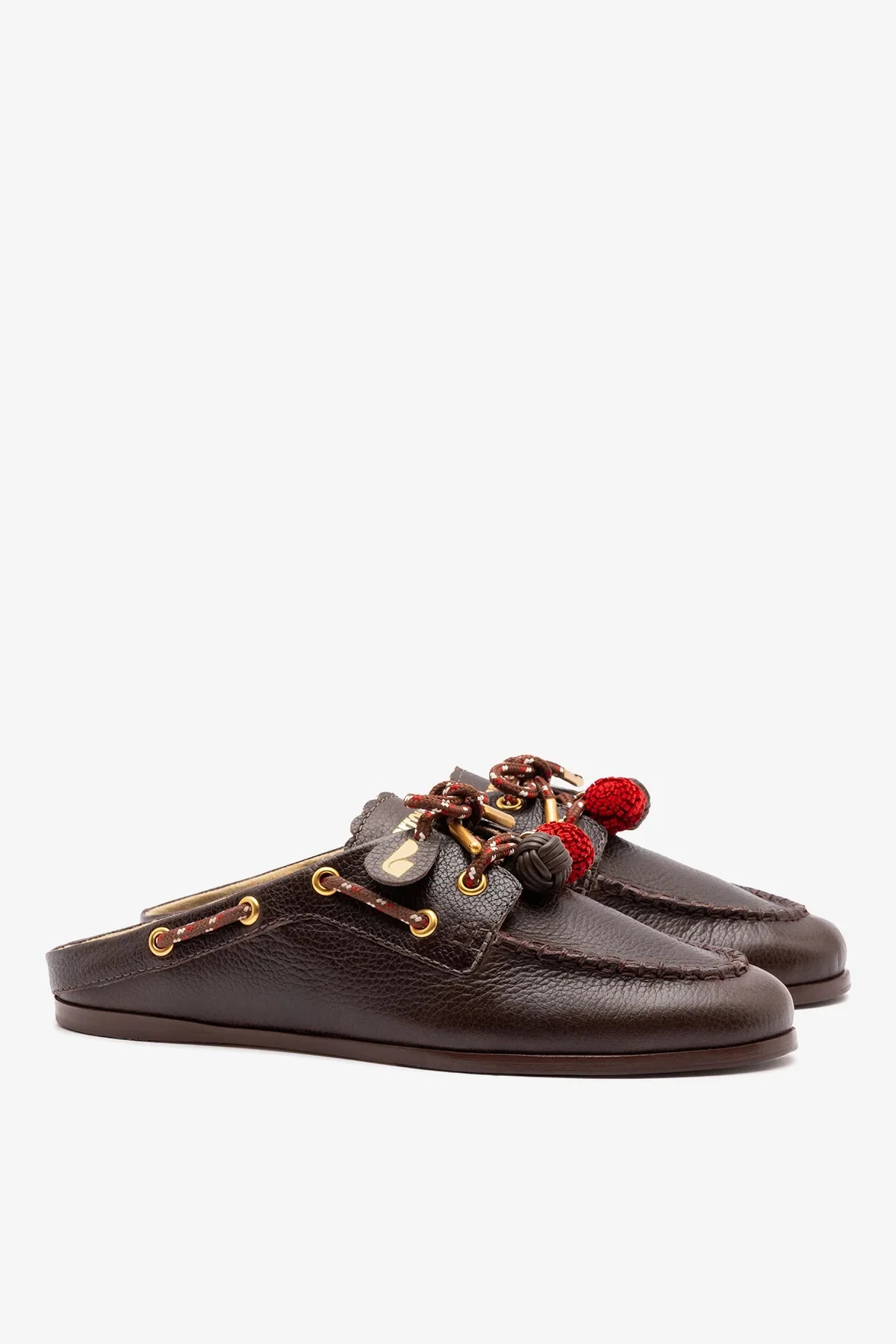 Cyprus Mule Brown Leather | Larroude