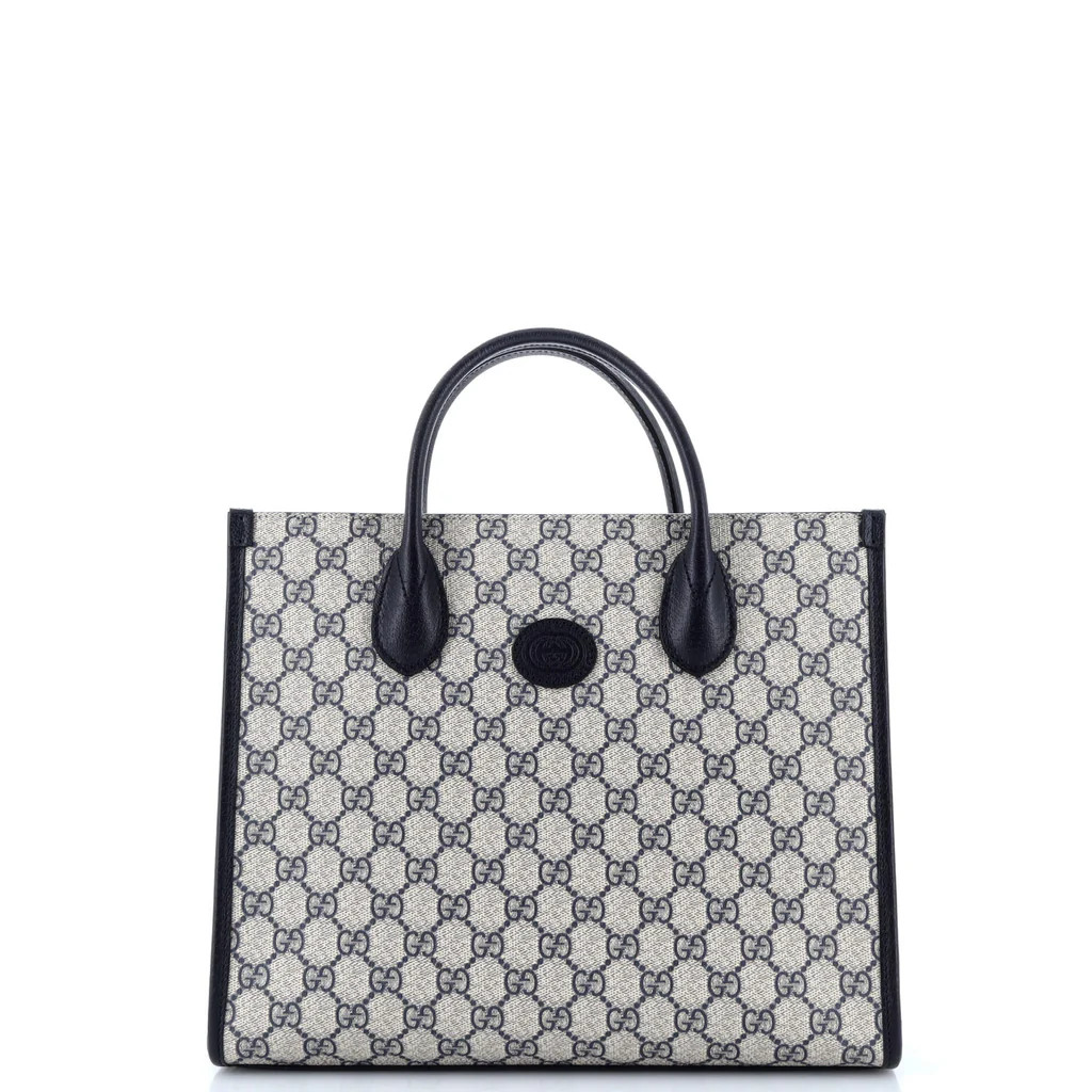 Interlocking G Tote GG Coated Canvas and Leather Small | Rebag