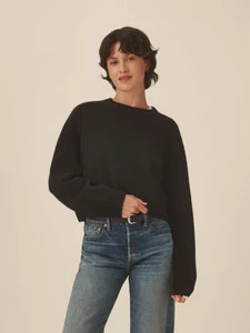 Black California Cashmere Classic Crew - Buck Mason- Modern American Classics | Buck Mason