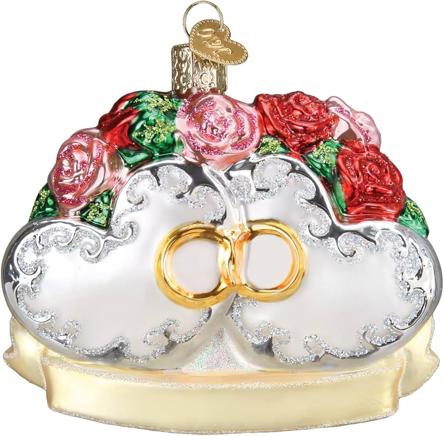 Old World Christmas Couples First Christmas Glass Blown Ornament for Christmas Tree | Amazon (US)