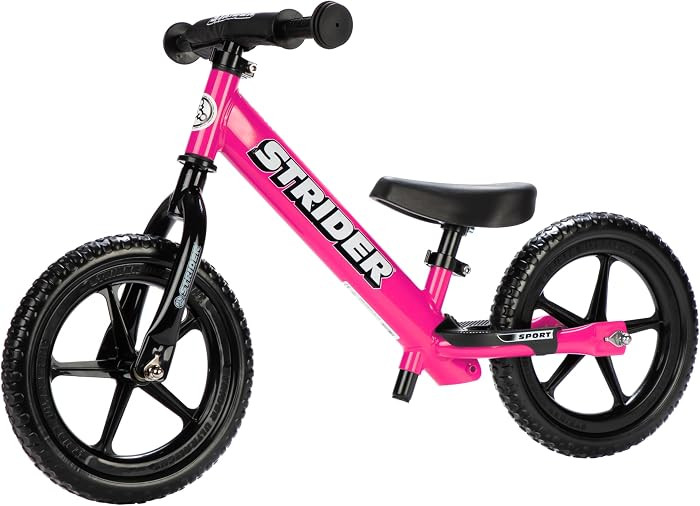 Strider 12 Sport, No Pedal Balance Bike for Kids Ages 1\u20134 Years, Pink | Amazon (US)