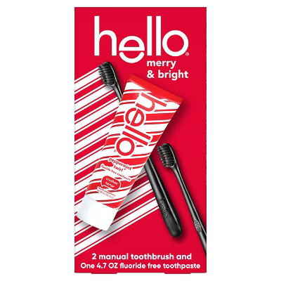 hello Toothbrush & Toothpaste merry & bright Gift Set - 2ct | Target