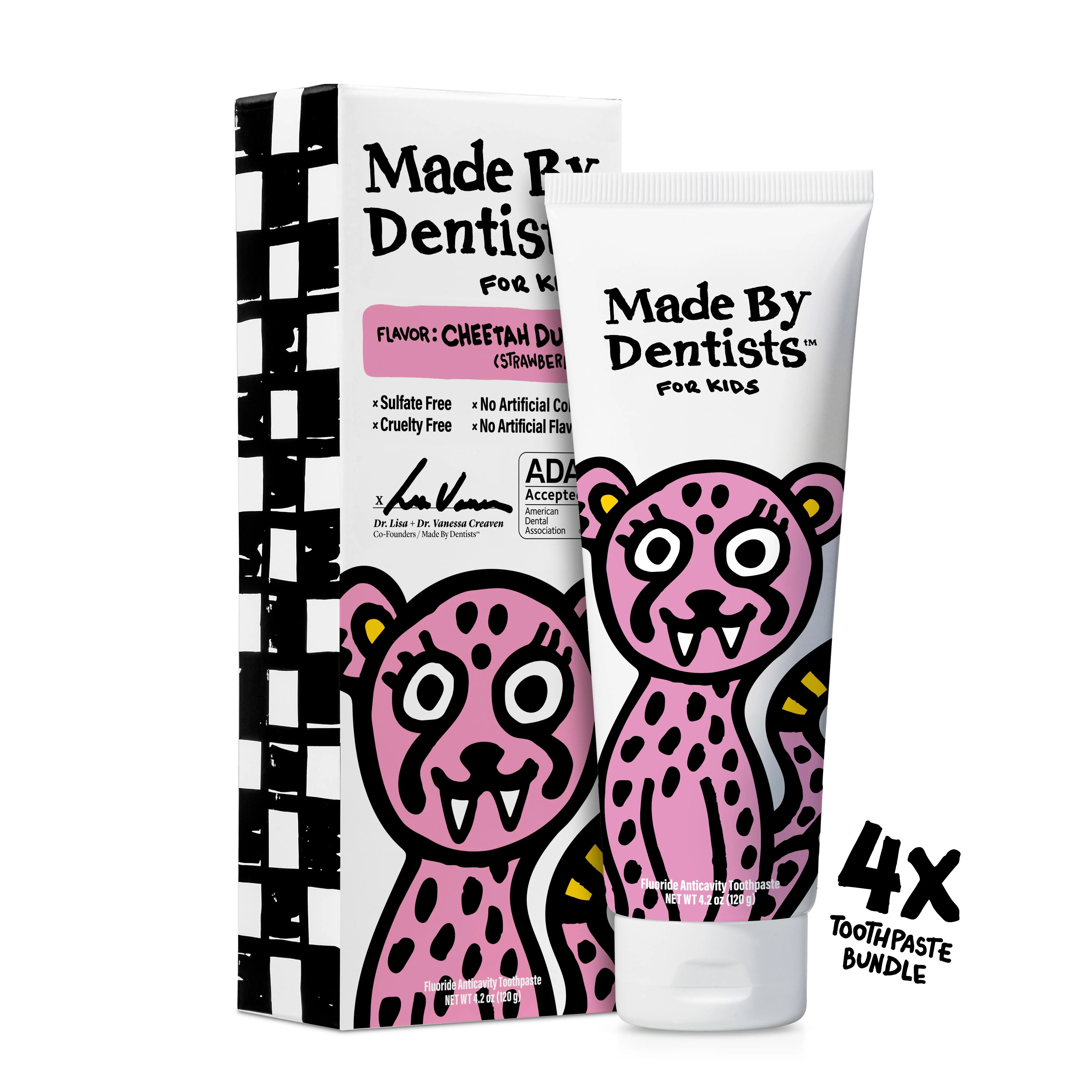 Cheetah Toothpaste (4pk) | Made By Dentists
