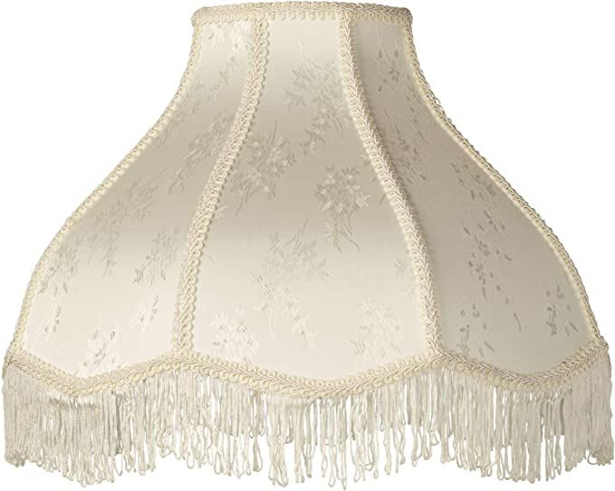 6" Top x 17" Bottom x 11" High x 12" Slant Lamp Shade Replacement Large Cream White Dome Traditio... | Amazon (US)