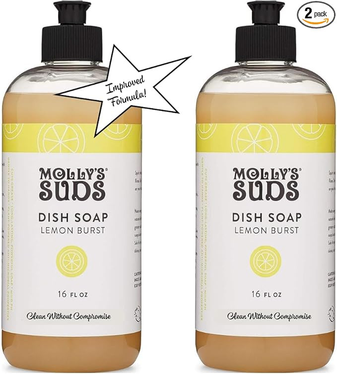 Molly's Suds Natural Liquid Dish Soap | Long-Lasting, Powerful Plant-Powered Ingedients | Herbal ... | Amazon (US)
