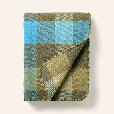Plaid Throw Blanket Blue/Green - Woolrich x Target | Target