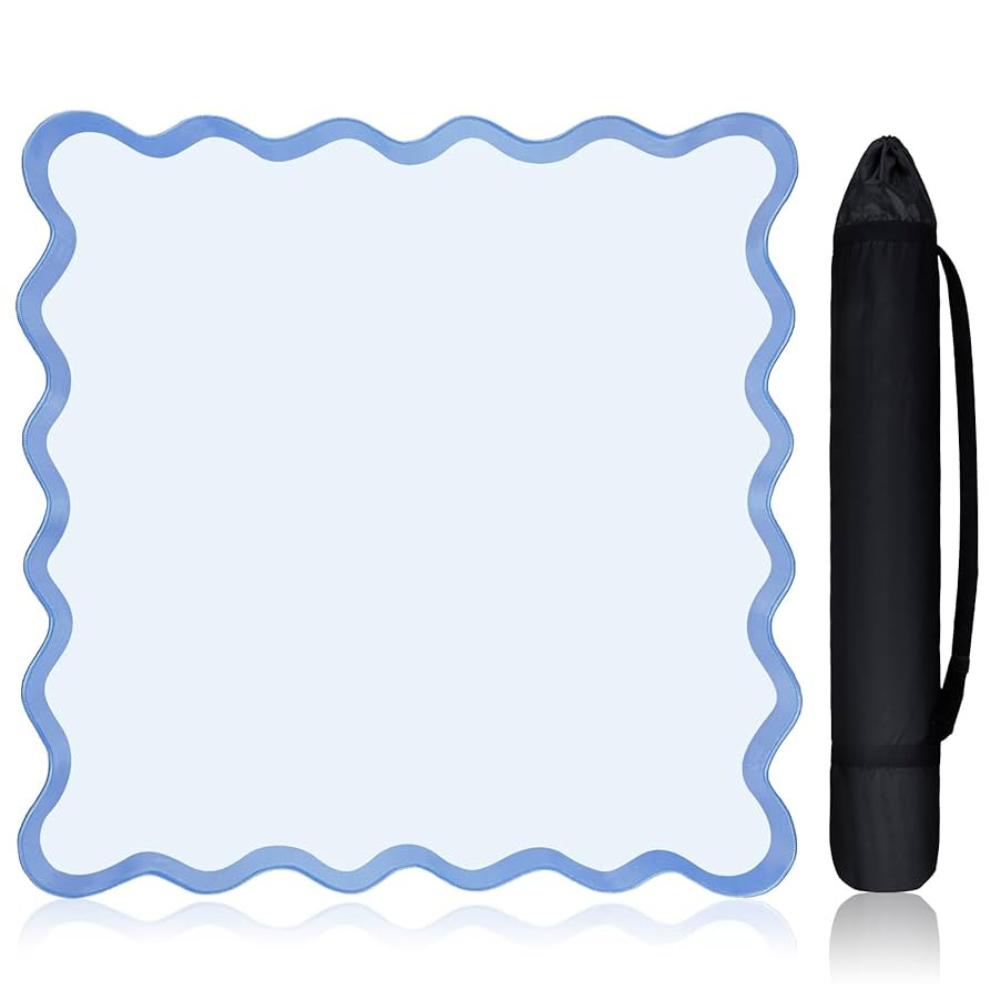 22" Mini Majiong Mat for Travel Set Cute Scalloped Small Anti Slip Noise Reduction Mahjong Access... | Amazon (US)