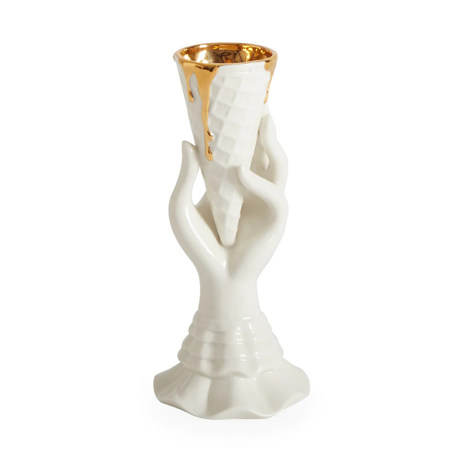 Gilded I-Scream Vase | Jonathan Adler US