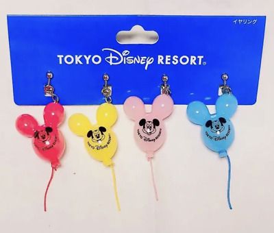 Disneyland Mickey Mouse Balloon  4 Earrings Set  Disney Parks  Tokyo  Japan  F/S  | eBay | eBay US