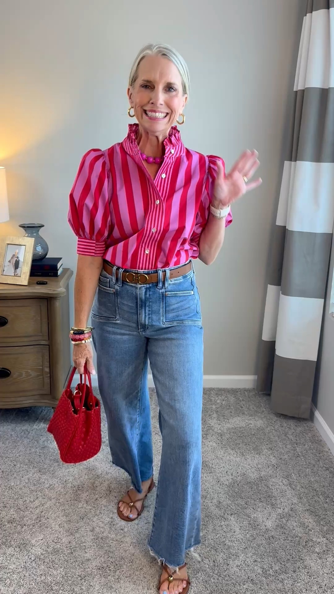 Do you love pink and red as much as I do? This too is a head turner in a good way. Wearing XS. And 27 jeans. One of my favorite pair of premium denim

#LTKootd #LTKgrwm #LTKOver40