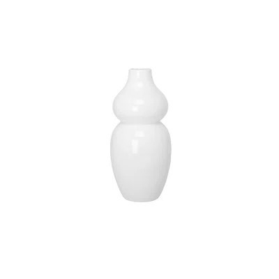 Ceramic Vase Gloss Finish White | Wayfair North America