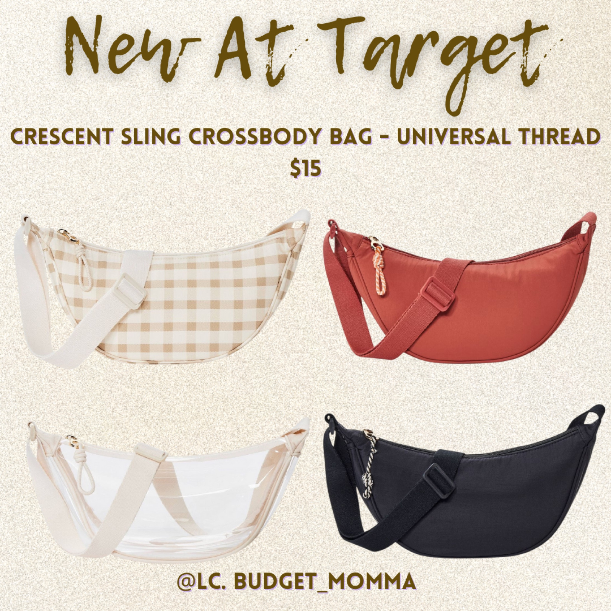 New $15! Sling purses at Target! 

#target #targetstyle #purse #purses #sling #crossbody #womens #neutral #checkered #gingham #black 

#LTKStyleTip #LTKFindsUnder50 #LTKItBag