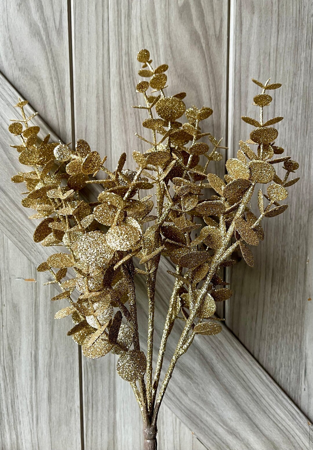 15 Eucalyptus Bush, Gold Faux Eucalyptus, Leaf Eucalyptus Bush, Gold Faux Greenery, DIY Greenery ... | Etsy (US)