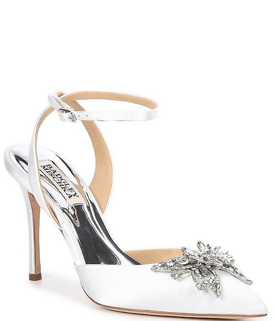 Badgley MischkaKalista Satin Embellished Butterfly Detail d'Orsay Stiletto Pumps | Dillards