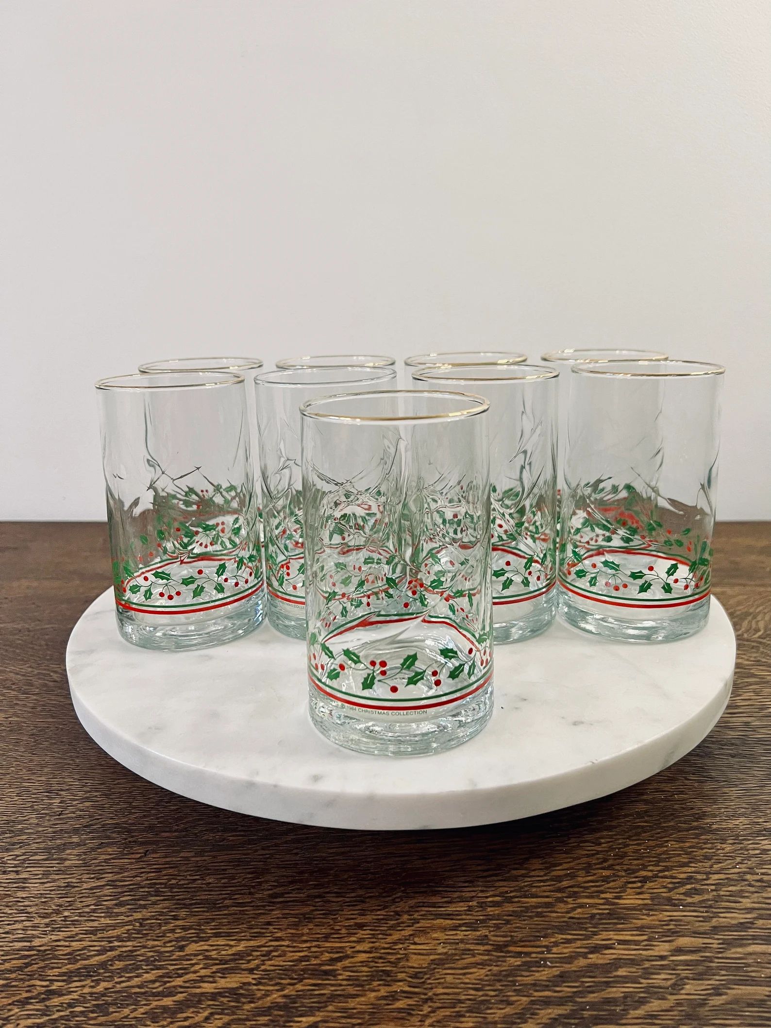 Vintage Libbey 1984 Arby’s Holly Glasses; SET OF 5; Elegant Christmas Tumblers; Holiday Party I... | Etsy (US)