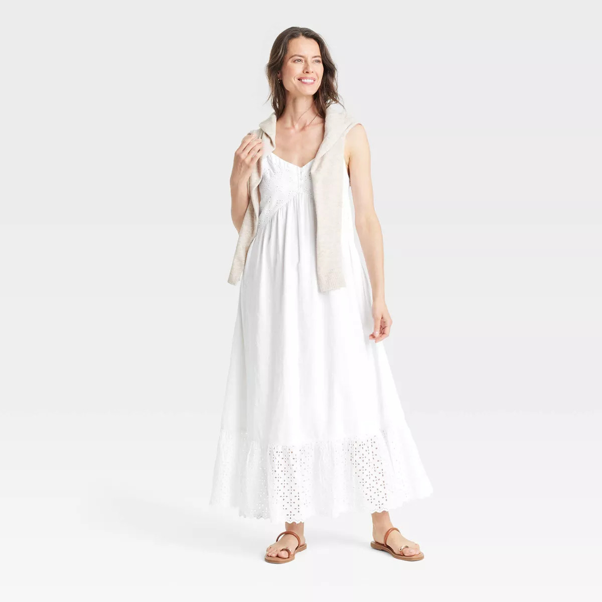 Women's Eyelet Maxi Sundress - Universal Thread™ | Target