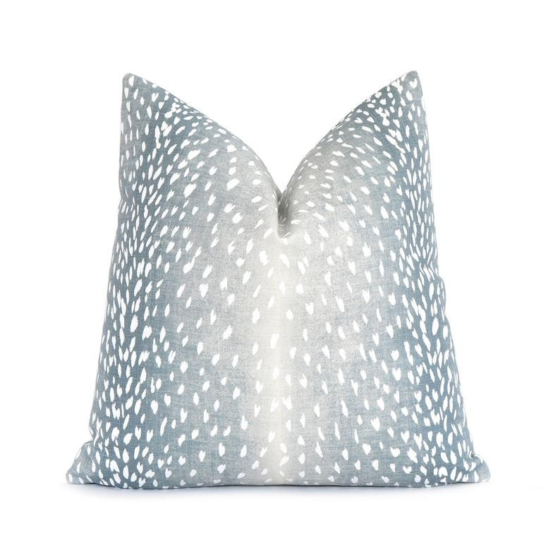 Antelope Pillow Covers with Gold Zipper Navy Blue Fawn | Etsy | Etsy (US)