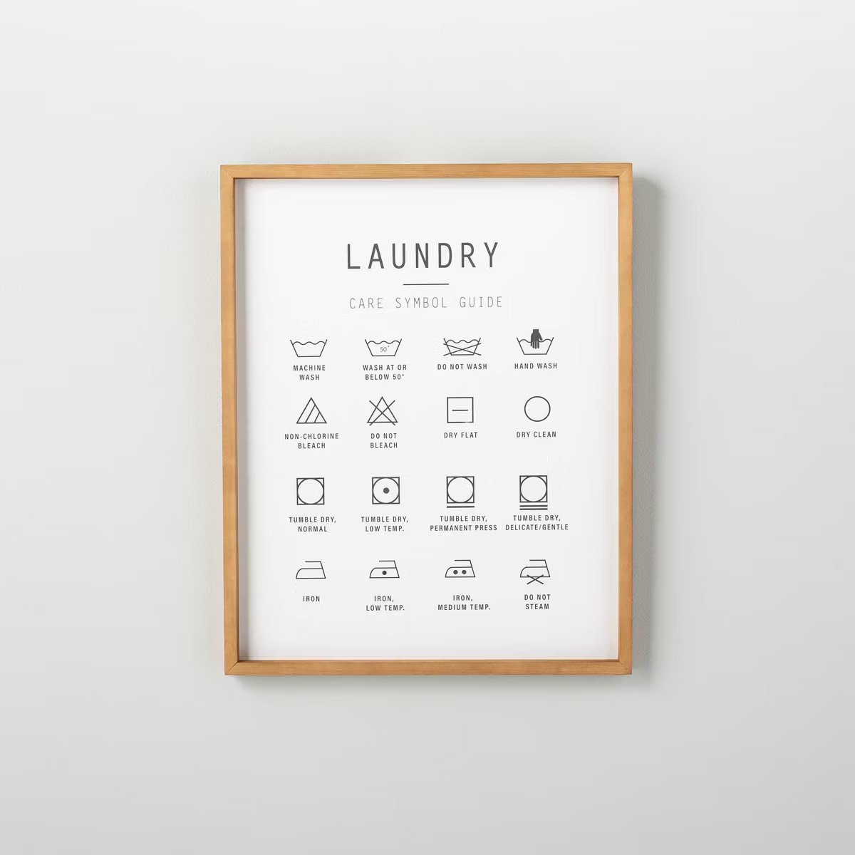 16"x20" Laundry Care Infographic Framed Sign - Hearth & Hand™ with Magnolia | Target
