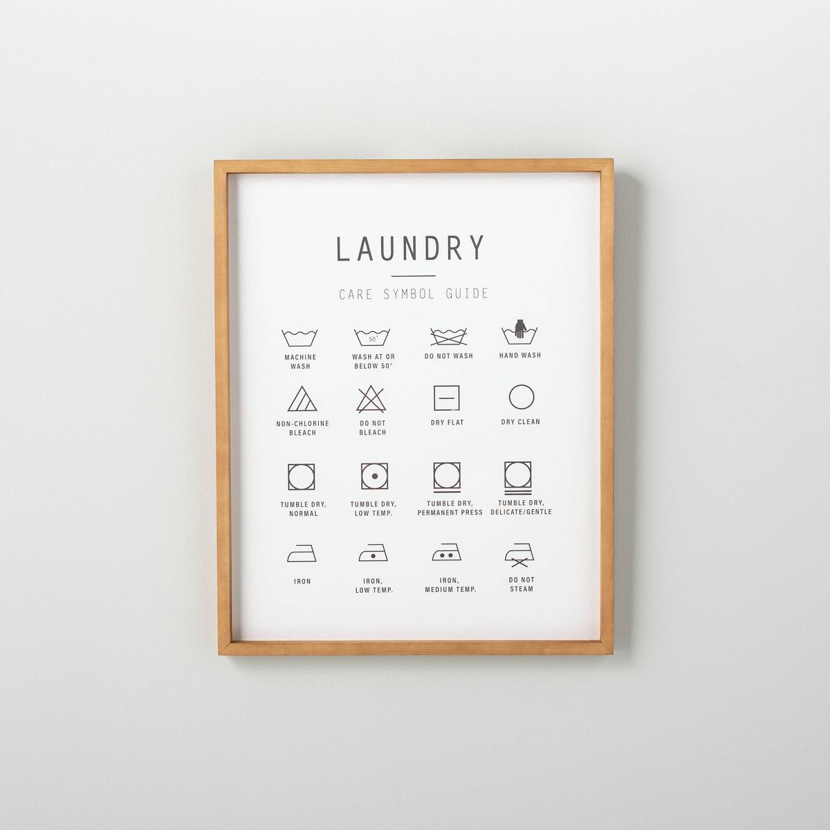 16"x20" Laundry Care Infographic Framed Sign - Hearth & Hand™ with Magnolia | Target
