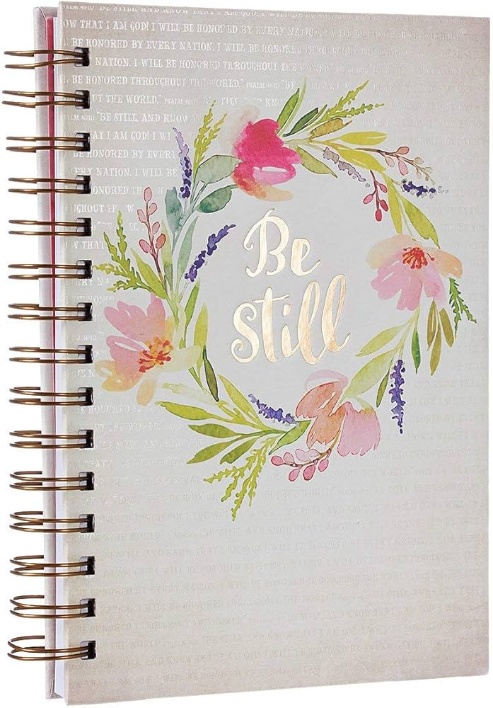 Christian Art Gifts Journal w/Scripture Be Still Watercolor Psalm 46:10 Bible Verse Floral 192 Ru... | Amazon (US)