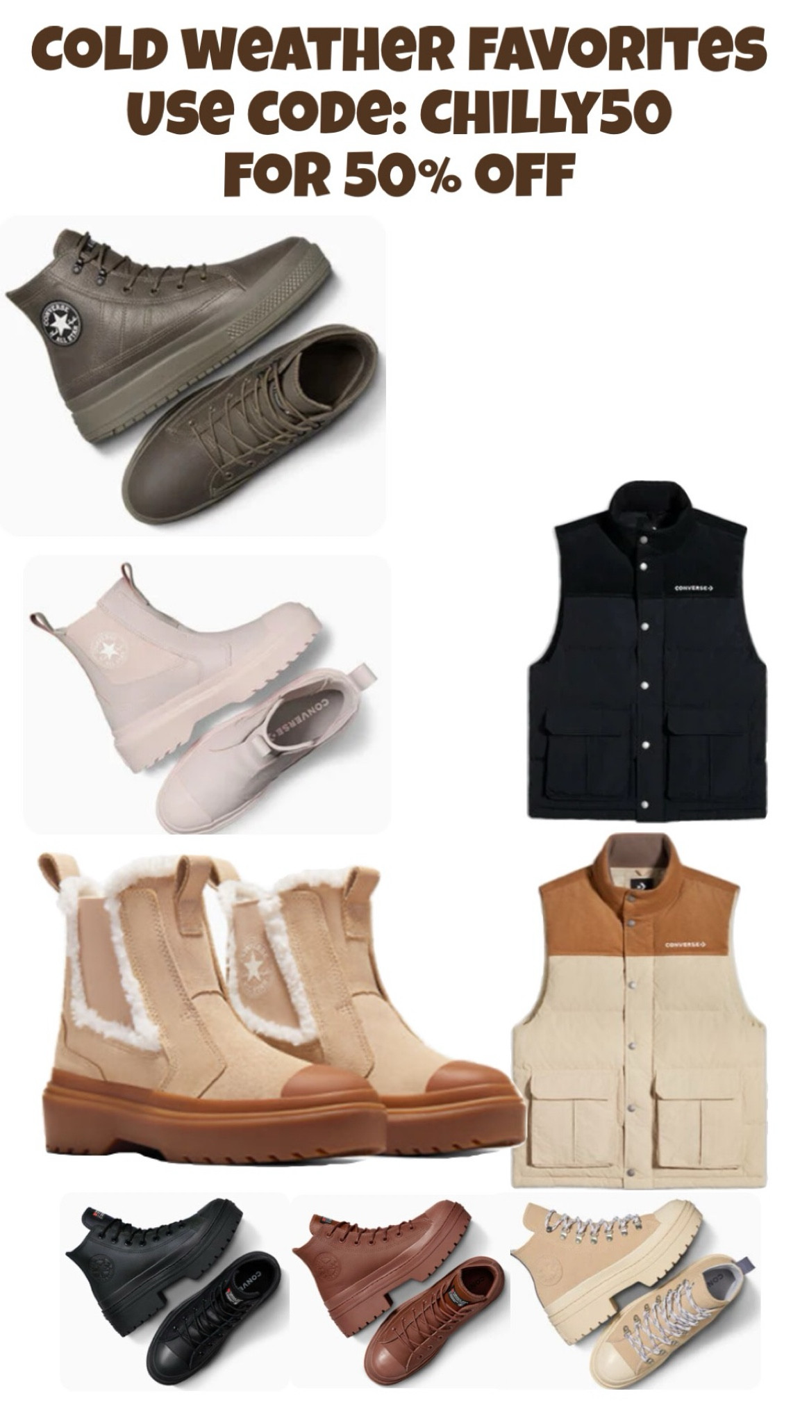 Cold weather favorites sale now until 12/08/2024! Use code: chilly50 for 50% off! 

#LTKShoeCrush #LTKSaleAlert #LTKGiftGuide