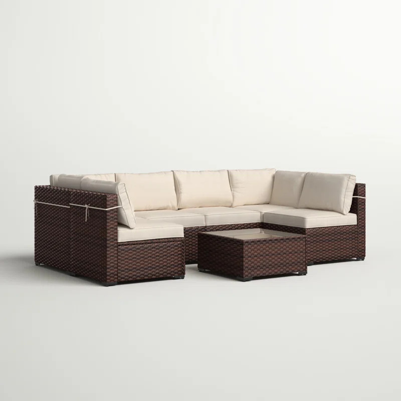 Farnum Polyethylene (PE) Wicker 4 - Person Seating Group with Cushions | Wayfair North America