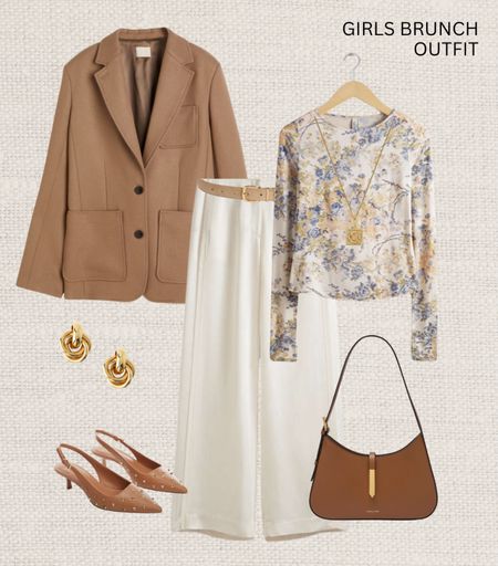 Girls brunch outfit 🥂 👯‍♀️

Read the size guide/size reviews to pick the right size.

Leave a 🖤 to favorite this post and come back later to shop

Brunch outfit, Spring Outfits, Spring Summer Outfit Inspiration, New in Season, Cream Wide Leg Trousers, Printed Top, Slingback Pumps, Beige Blazer, DeMellier Shoulder Bag

#LTKSeasonal #LTKeurope #LTKstyletip
