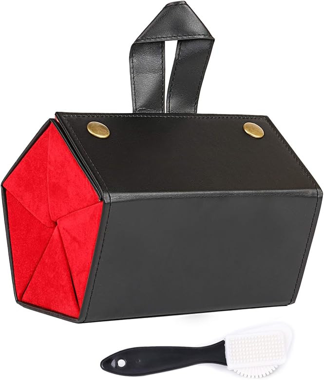 Leather Sunglasses Travel Organizer Case Eyeglasses Storage with Brush Cleaner | Amazon (US)