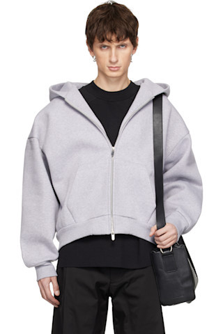 Gray V2 Zipped Hoodie | SSENSE