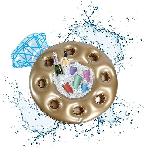 Pop Fizz Designs Inflatable Bachelorette Party Bar. Ring Cooler and Pool bar | Amazon (US)