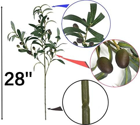 Artificial Plants Greenery Olive Branches Stems Fake Plants Green Leaves Fruits Branch Leaves for... | Amazon (US)