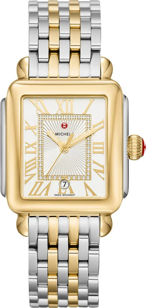 MICHELE Deco Madison Diamond Dial Bracelet Watch, 33mm | Nordstrom | Nordstrom