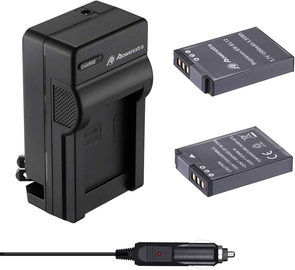 Powerextra EN-EL12 Battery & Charger 2 Pack Compatible with Nikon Coolpix A1000, B600, Coolpix AW... | Amazon (US)