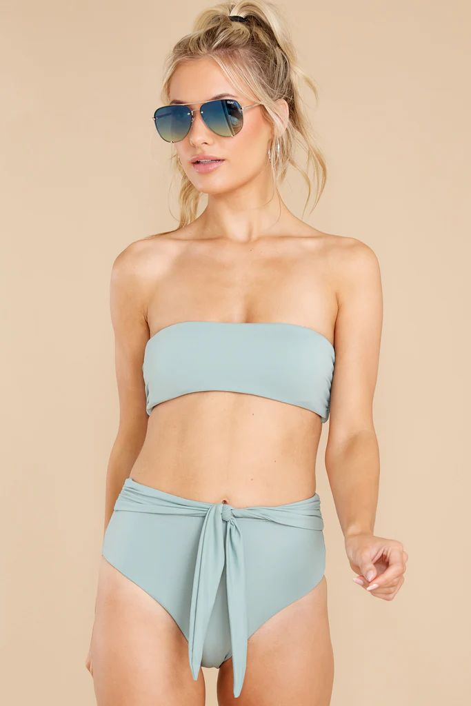 Coastal Vibes Seafoam Bikini Top | Red Dress 